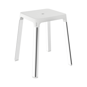 Keuco Axess Hocker 35082010051 Sitzfläche 338mm, verchromt/weiß