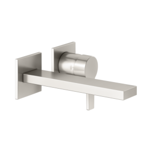 Keuco Edition 11 Waschtisch-2-Loch-Wandarmatur 51116050200 Unterputz-Montage, ohne Ablaufgarnitur, Ausladung 197 mm, Nickel gebürstet