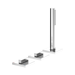 Keuco Edition 11 Wannen-3-Loch-Armatur 51130050500 Nickel gebürstet, Wannenrandmontage