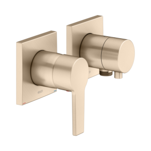 Keuco Edition 11 shower mixer 51151031122 brushed bronze, 2 consumers, flush-mounted installation, with wall connection elbow
