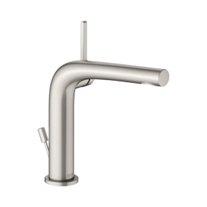 Keuco Edition 400 washbasin fitting 51502050000 projection 153mm, with drain fitting, brushed nickel