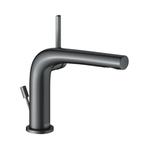 Keuco Edition 400 basin mixer 51504130002 projection 153mm, with waste fitting, brushed black chrome