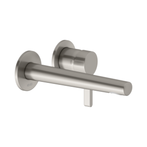 Keuco Edition 400 basin mixer 51516050200 concealed installation, without waste fitting, brushed nickel, projection 197 mm