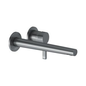 Keuco Edition 400 basin mixer 51516130202 concealed installation, without waste fitting, brushed black chrome, projection 243 mm