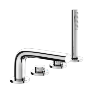 Keuco Edition 400 Wannenarmatur 51530010200 4-Locharmatur, chrom, 220 mm, Wannenrandmontage