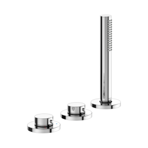 Keuco Edition 400 mitigeur bain 3 trous 51530050500 nickel brossé, montage sur rebord