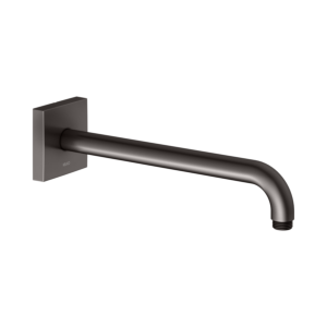 KEUCO Universal Brausearm 53088350302 Ausladung 300 mm, titanschwarz gebürstet, Wandanschluss, Rosette eckig