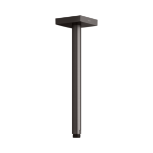 KEUCO Universal Brausearm 53089350302 Ausladung 300 mm, titanschwarz gebürstet, Deckenanschluss, Rosette eckig