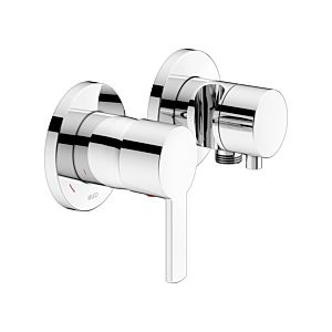Keuco Plan Blue shower fitting 53951011221 chrome, for 2 outlets, with wall elbow and shower holder