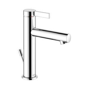 Keuco IXMO Pure Waschtischarmatur 59501011001 Ausladung 125mm, mit Ablaufgarnitur, Rosette rund, verchromt