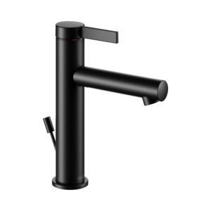 Keuco IXMO Pure mitigeur lavabo 59501371001 projection 125mm, avec garniture de vidage , rosace ronde, noir mat