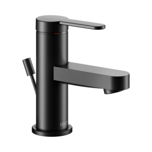 Keuco IXMO Mitigeur lavabo monocommande plat 59504373000 projection 89mm, avec garniture de vidage , noir mat