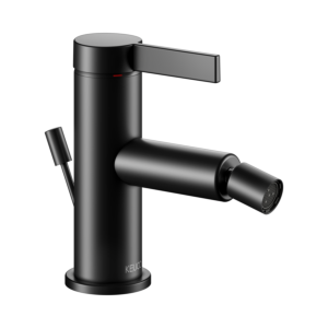 Keuco Ixmo mitigeur bidet 59509371000 projection 110mm, avec garniture de vidage , noir mat