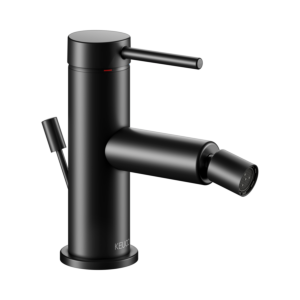 Keuco Ixmo bidet single-lever mixer 59509372000 projection 110mm, with drain fitting, matt black