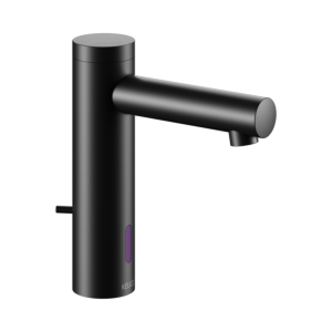 Keuco Ixmo mitigeur de lavabo électronique 59511371100 noir mat, fonctionnement sur batterie, projection 124mm