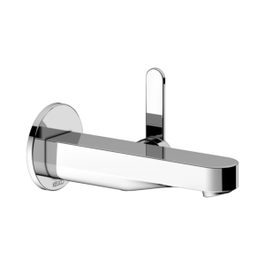Keuco Ixmo single lever basin mixer 59516010301 projection 165 mm, chrome-plated, wall mounting, round rosette