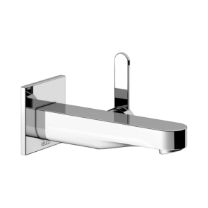 Keuco Ixmo single lever basin mixer 59516010302 projection 165 mm, chrome-plated, wall mounting, square rosette