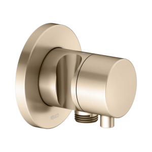 Keuco IXMO Comfort shut-off valve 59541031201 brushed bronze, flush-mounted installation, round, hose connection/shower holder