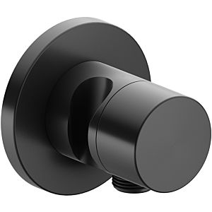 Keuco jeu de garnitures 59541130201 chrome noir brossé, raccord de tuyau / support de douche, poignée Pure, rond