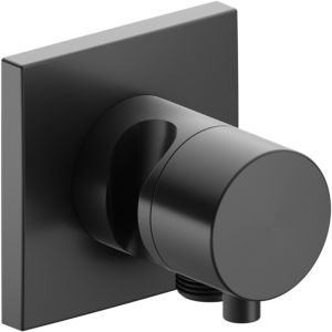 Keuco IXMO Comfort concealed valve 59541131202 brushed black chrome, flush-mounted installation, square, hose connection/shower holder