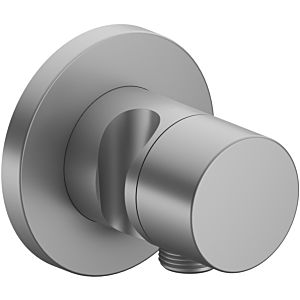 Keuco garniture 59541170201 finition aluminium, raccord de tuyau / support de douche, poignée Pure, ronde