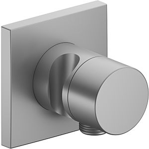 Keuco IXMO Pure mitigeur à encastrer 59541170202 finition aluminium, installation encastrée, carré, raccord de tuyau/support de douche