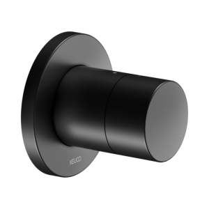 Keuco IXMO Pure final assembly set 59541370001 matt black, concealed shut-off valve, round, for 1 consumer