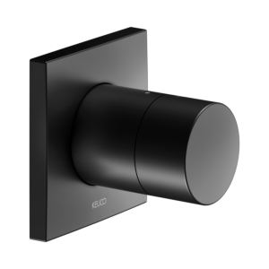 Keuco IXMO Pure final assembly set 59541370002 matt black, concealed shut-off valve, square, for 1 consumer