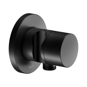 Keuco IXMO Pure trim set 59541370201 matt black, concealed shut-off valve, round, hose connection/shower holder