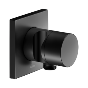 Keuco IXMO Pure trim set 59541370202 matt black, concealed shut-off valve, square, hose connection/shower holder