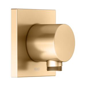 KEUCO IXMO hose connection 59547250002 brushed brass, square rosette