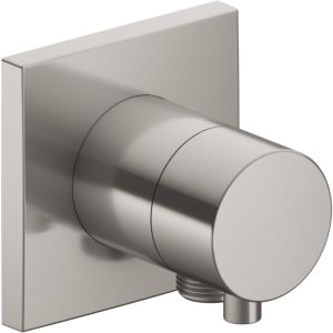 Keuco 59548051102 Vanne de dérivation 3 voies à encastrer, raccord de tuyau, poignée Comfort Select , carré, nickel brossé