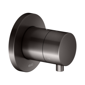 KEUCO IXMO Fertigmontageset 59548351001 Unterputz-3-Wege-Umstellventil, rund, titanschwarz gebürstet