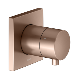 KEUCO IXMO final assembly set 59549291002 concealed 3-way shut-off and diverter valve, Comfort handle, square, brushed rose gold
