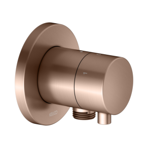 KEUCO IXMO final assembly set 59549291101 concealed 3-way shut-off and diverter valve, hose connection, Comfort handle, round, brushed rose gold