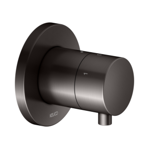 KEUCO IXMO final assembly set 59549351001 concealed 3-way shut-off and diverter valve, Comfort handle, round, brushed titanium black