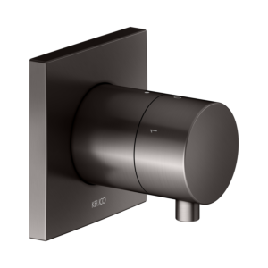 KEUCO IXMO final assembly set 59549351002 concealed 3-way shut-off and diverter valve, Comfort handle, square, brushed titanium black