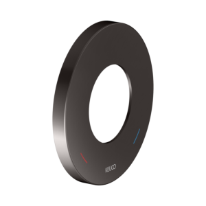 KEUCO IXMO wall rosette 59551350091 round, oversize, for single lever mixer concealed, Ø 10.5 cm, titanium black brushed