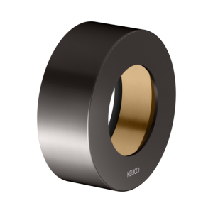 KEUCO IXMO extension rosette 59551350281 round, for flush-mounted shut-off and diverter valves, brushed titanium black