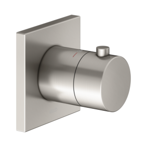 Keuco Ixmo Fertigmontageset 59553050002 Unterputz-Thermostat-Armatur, eckig, Nickel gebürstet