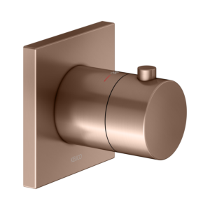 KEUCO IXMO Fertigmontageset 59553290002 Unterputz-Thermostat-Armatur, eckig, rotgold gebürstet