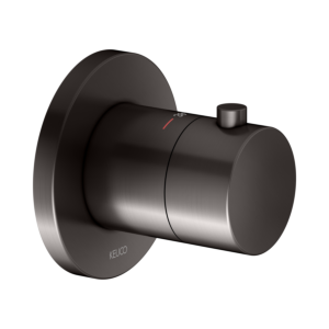 KEUCO IXMO trim kit 59553350001 concealed thermostat fitting, round, brushed titanium black