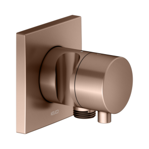 KEUCO IXMO Fertigmontageset 59556291202 Unterputz-2-Wege-Umstellventil, eckig, Schlauchanschluss/Brausehalter, rotgold gebürstet