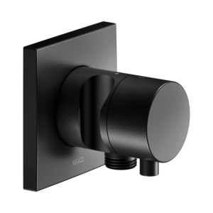 Keuco IXMO Comfort garniture set 59556371202 UP inverseur 2 voies, carré, raccord de tuyau/support de douche, noir mat