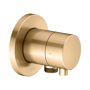 KEUCO IXMO trim kit 59557251101 concealed 2-way shut-off/diverter valve, hose connection, Comfort handle, round, brushed brass