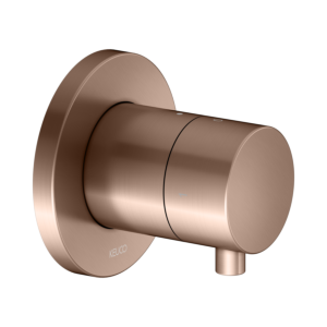 KEUCO IXMO trim kit 59557291001 concealed 2-way shut-off/diverter valve, round, brushed rose gold