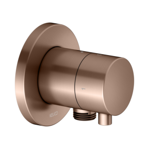 KEUCO IXMO final assembly set 59557291101 concealed 2-way shut-off/diverter valve, hose connection, Comfort handle, round, brushed rose gold