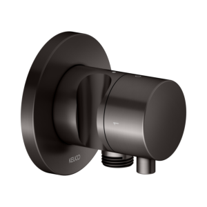 KEUCO IXMO final assembly set 59557351201 concealed 2-way shut-off/diverter valve, shower holder, Comfort handle, round, brushed titanium black