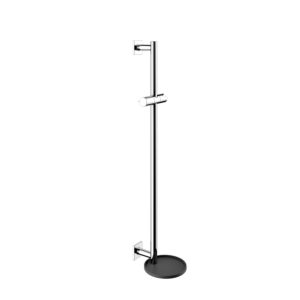 Keuco 59585010912 chromé / noir-gris, barre murale 855mm, carré Rosetten