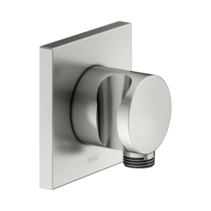 KEUCO IXMO Schlauchanschluss 59592210002 edelstahl-finish, mit Brausehalter, Rosette eckig
